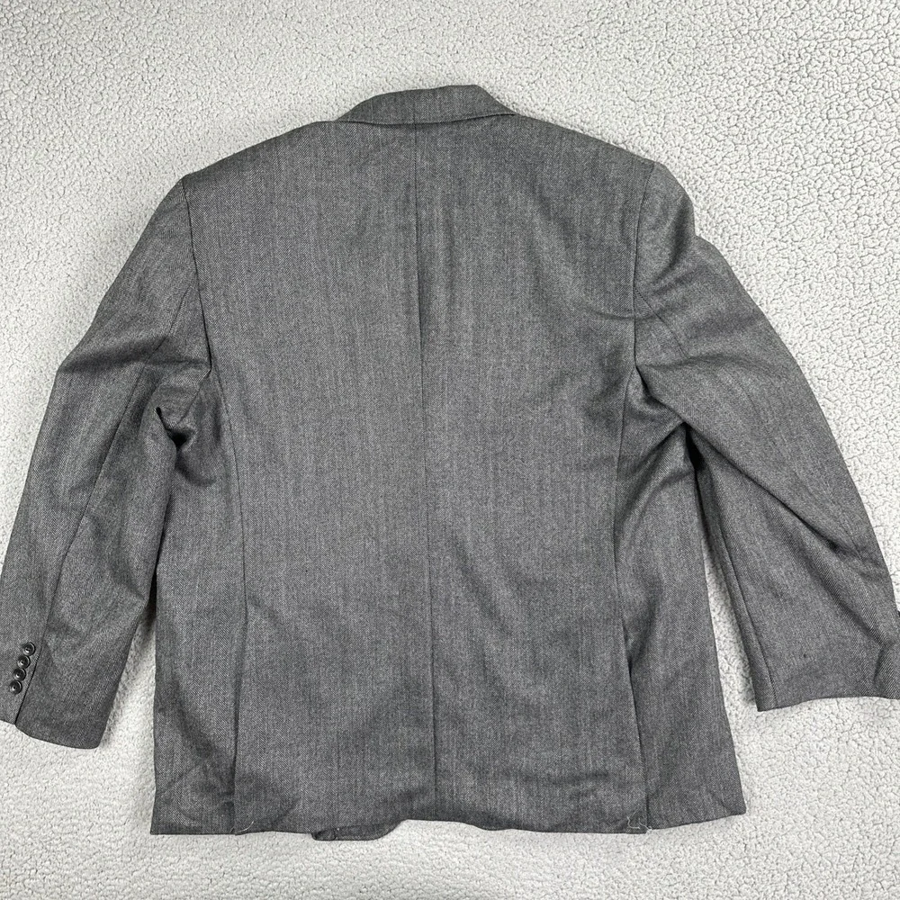 NWT Charles Tyrwhitt Wool Herringbone Blazer Men 50R Grey Classic Fit Jacket